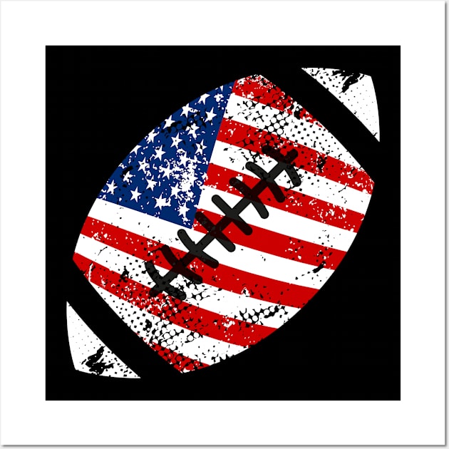 Rugby American Flag 4Th Of July Wall Art by schaefersialice